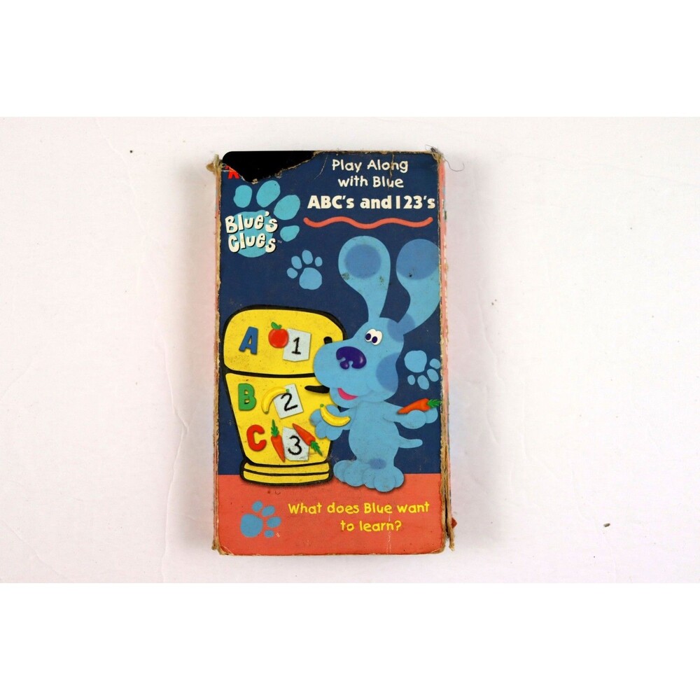 Blue's Clues Play Along with Blue ABC’s and 123’s (VHS 1999 Orange) Tested Works